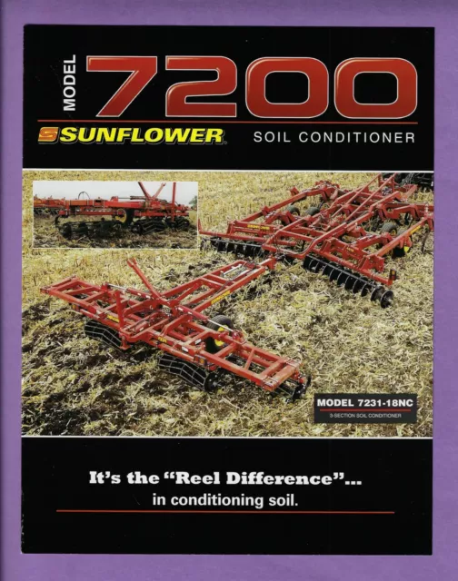 Sunflower 7200 Model 7231-18Nc Soil Conditioner 4 Page Brochure 12/00