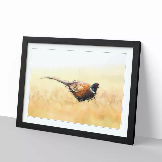 A Pheasant Bird In Abstract Animal Wall Art Print Framed Canvas Picture Poster 2