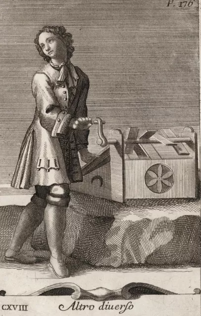 LEIERKASTEN - Bonanni - Westerhout - Kupferstich 1716.