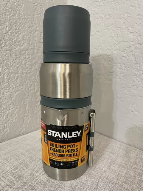 Stanley Classic 17 Oz. Boiling Pot + French Press + Vacuum Bottle 15 HRS Hot