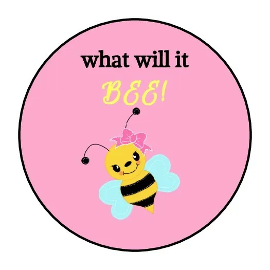 30 Gender Reveal Party Stickers Baby Shower "what will it bee" labels