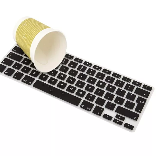 UK/EU Black Skin Keyboard Cover For Apple MacBook Air Pro 11'' 13'' 14' 15'' 16' 3