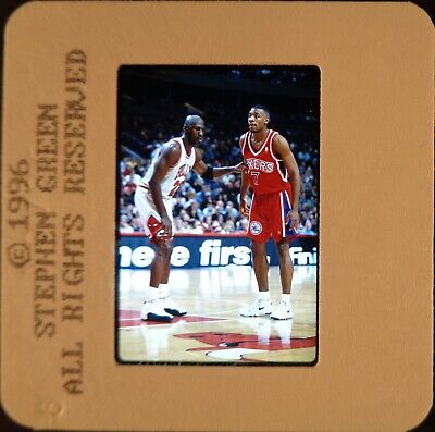Ld154-354 '96 Michael Jordan #23 Chicago Bulls Orig 35Mm Slide Via Stephen Green