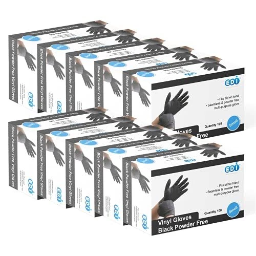 Black Vinyl Gloves