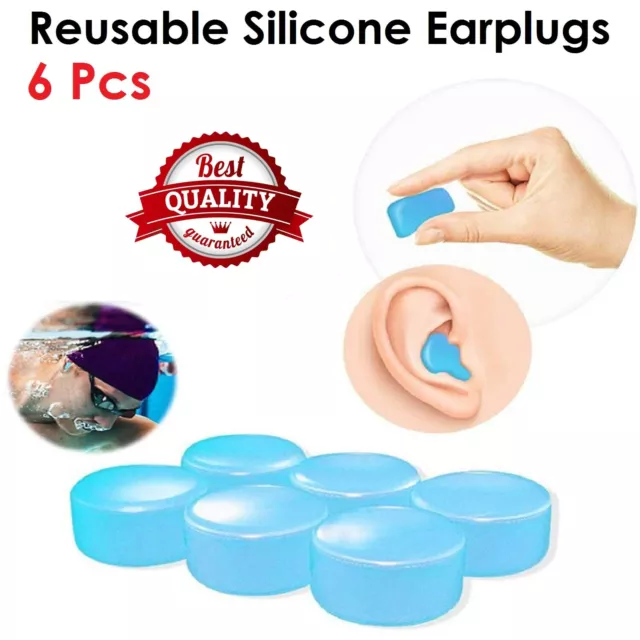 6pcs Soft Sleeping Ear Noise Cancelling Earplugs Snoring Reusable Sound Au Plugs