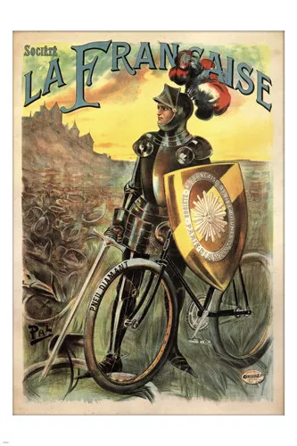 La Française BICYCLE TIRE COMPANY Vintage AD Poster FRANCE 20x30 HOT