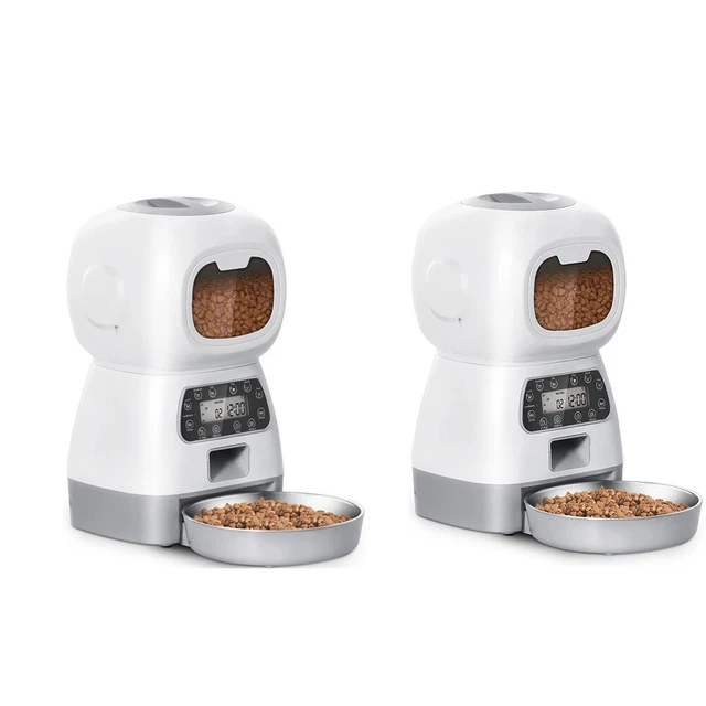 Smart Automatic Pet Feeder Voice Record Timer Dog Food Bowl Cat Food Dispenser