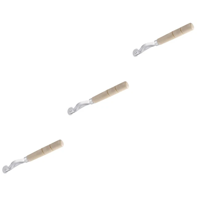 3 piezas tela de dientes rueda redonda límite scribe rueda herramienta de costura