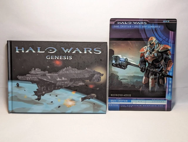 Halo Wars Genesis Artbook Livre + 6 Cartes + Ecusson Xbox 360