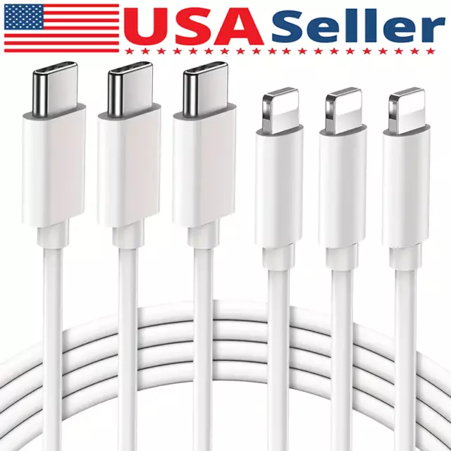 1-3PACK Fast Charger Cable Type USB C PD Cord to For iPhone 14 13 12 11 Pro Max