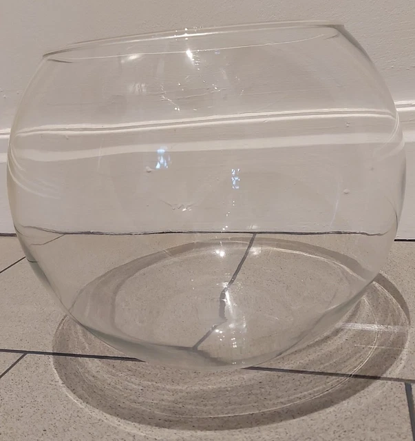 Aquael Glass Fish Bowl 30cm Aquarium Starter Beginner Tank Classic Goldfish