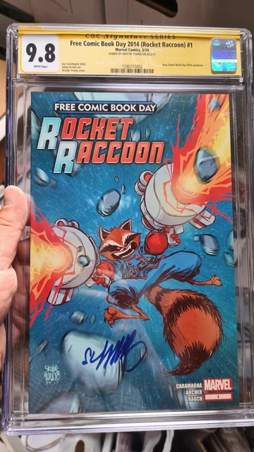 Rocket Raccoon FCBD 2014 CGC 9.8 Signed Skottie Young SS Marvel Guardians Galaxy