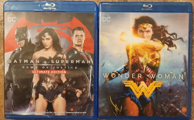 Blu Ray Lot Of 2 Batman V. Superman Dawn Of Justice And Wonder Woman