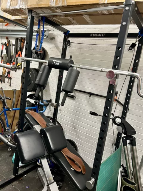 MIRAFIT M1 POWER Rack 250kg Used incl pull up bar extra support pins 150.00 PicClick UK