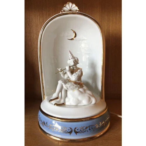 Porcelain doll figure Seto novelty Koji Murai moon and clown