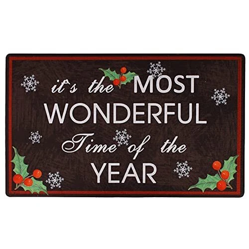 Decorative Indoor/Outdoor Rubber Back Entry Way Doormat for Patio, Front