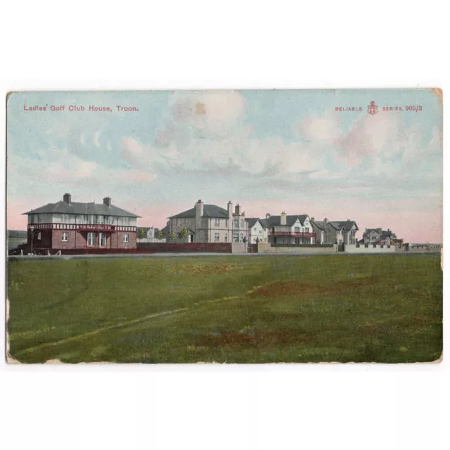 TROON Ayrshire Ladies Golf Club House Postcard, Postmarked 1913