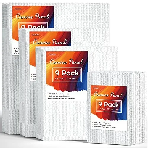 Canvas Boards for Painting, 42 Pack 5X7 Inch Small Canvases for