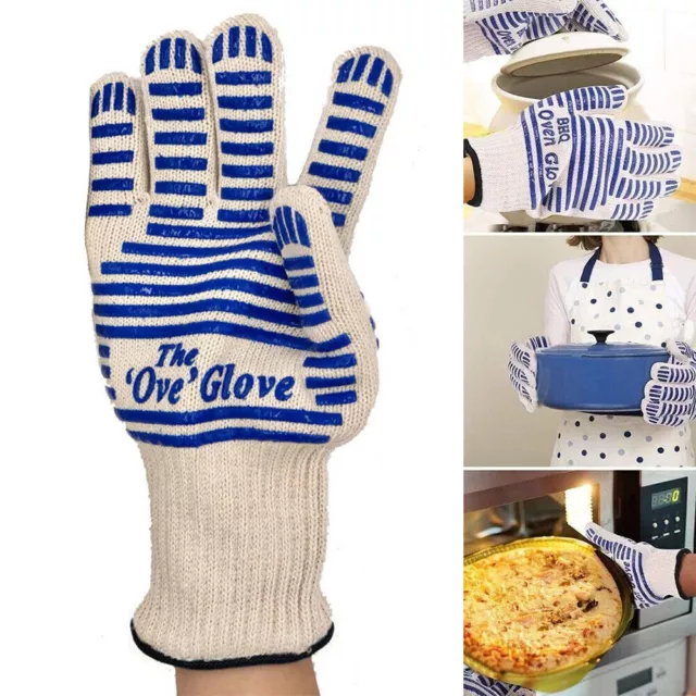 1 Pair The Ove Heat Resistant Protective Gloves Non-slip Oven Barbecue Gloves우