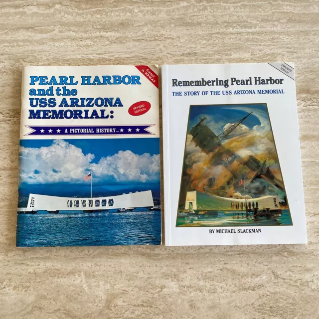 2 x Pearl Harbour Souvenir Booklets - USS Arizona Memorial - Slackman - Hawaii