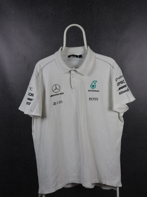 HUGO BOSS MERCEDES AMG Petronas F1 Team Polo Shirt white Size L