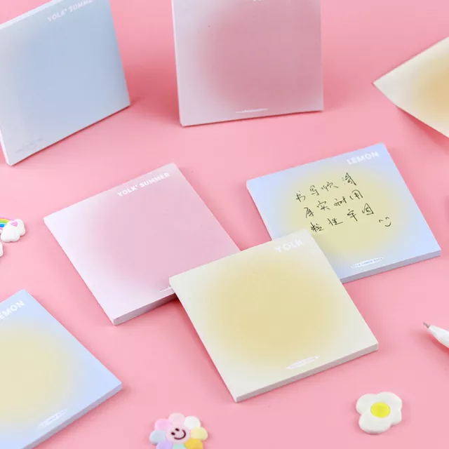 50Sheets Ins Style Summer Gradient Color Sticky Notes Memo Pads Cute Note Pa-il