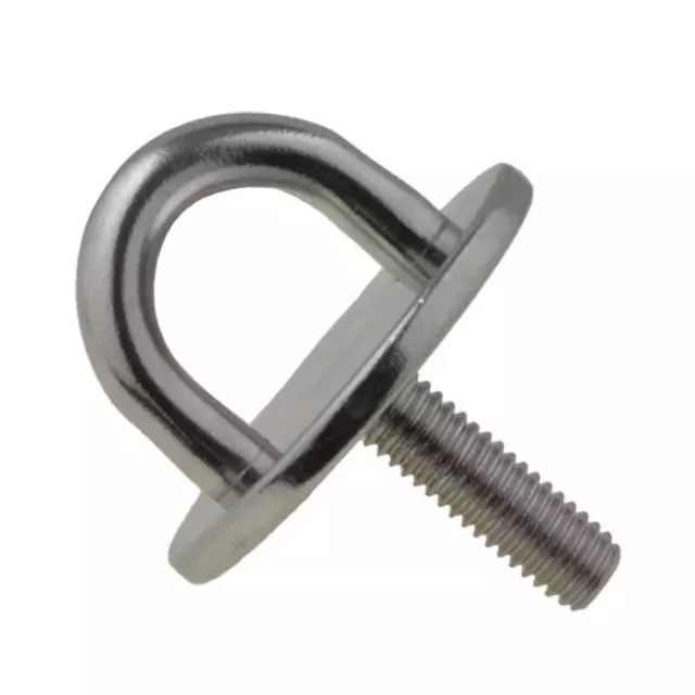 5mm x 33mm (M6 Thread) Stainless Steel A2-70 G304 Round + Bolt Pad Eyes