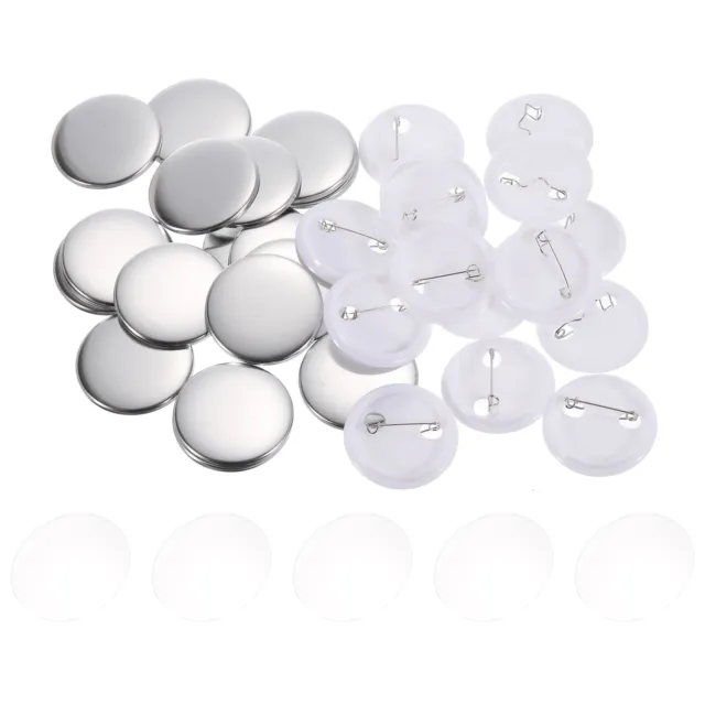 0.98 Inch Button Pin Badge, 100 Set Round Pin Blank Buttons Badges Kit Style 2