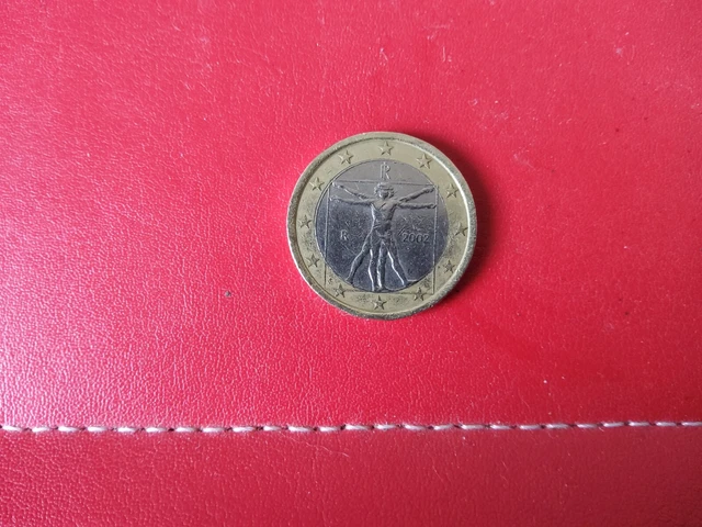 PIÈCE 1 EURO italienne Rare de Léonard de Vinci 2002 TRES RARE EUR 30