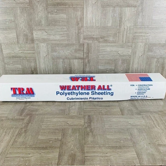 TRM Manufacturing Polyethylene Sheeting, 6 Mil, Clear, 10 x 50ft, 61050c