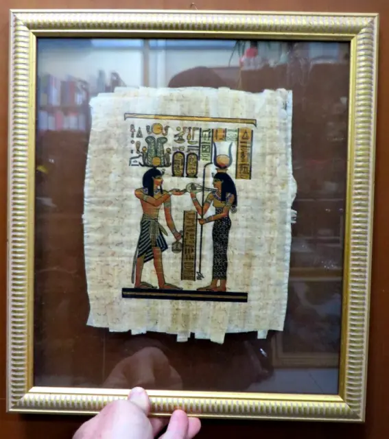 Papiro egiziano originale fatto e dipinto a mano in Egitto.papiro di alta  qualità artiginale con certificato di autenticità (la Regina Nefertiti)  misure circa 34x44cm : : Casa e cucina