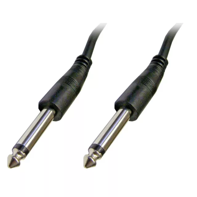6FT 6.35mm 1/4" Mono TS Male to Male Audio Speaker Instrument Guitar Cable Cord
