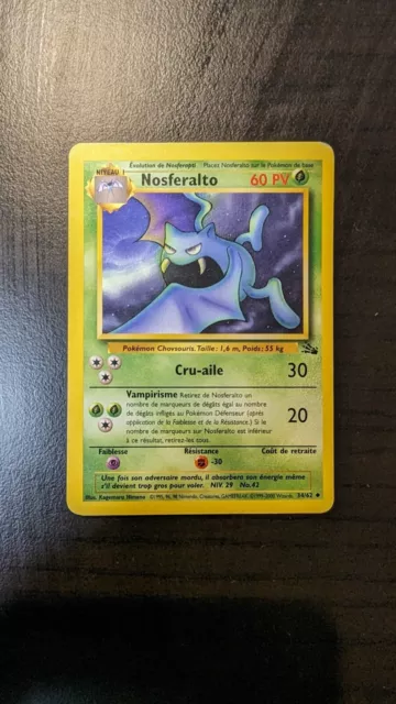 Carte Pokemon UNCO Nosferalto 34/62 Fossile Wizards TBE FR