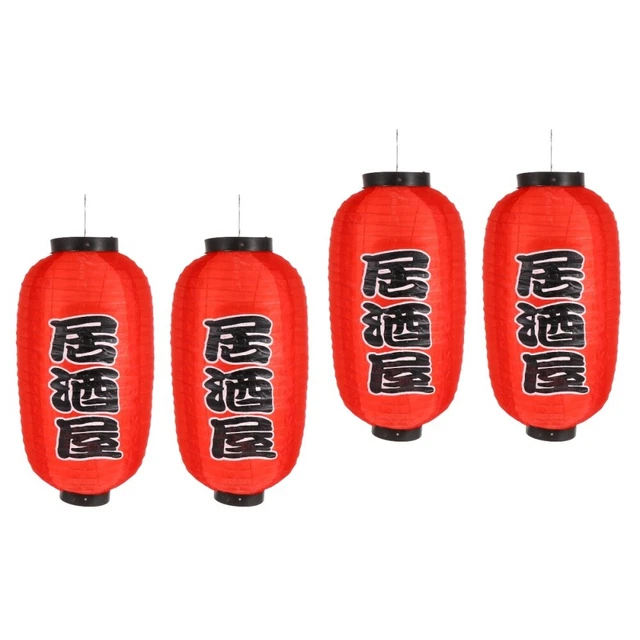 2 Sets Lantern Silk Cloth Sushi Restaurant Decorative Chinese Lanterns