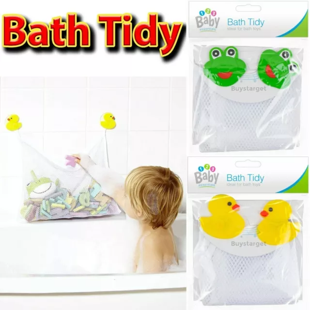 Large Kids Baby Bath Toy Tidy Organiser Mesh Net Storage Bag Holder Bathroom