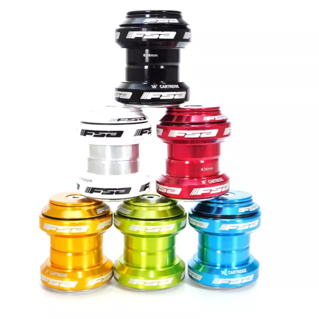 FSA Orbit MX Threadless Bike BIcycle  Headset 1-1/8" 34mm w/ Top Cap 6 Colors 3