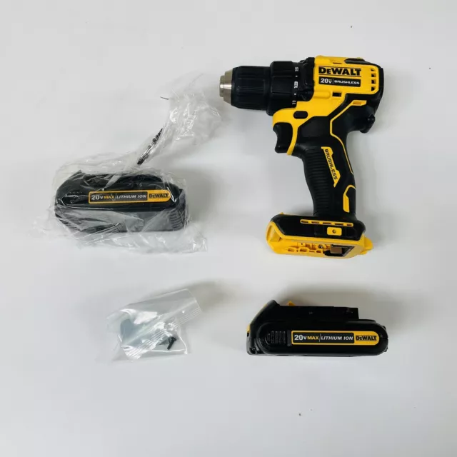 Dewalt DCD708C2 20V MAX Cordless Drill / Driver Kit, Compact, 1/2-Inch