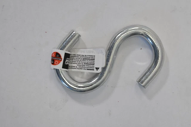 Lot of 5 National Hardware Heavy Open S Hooks Steel Zinc Plated 3-1/2" N347-849 3