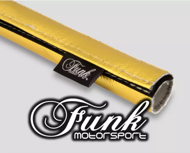 Gold Heat Sleeving easy fit 7mm (Dia.) X 0.5m Length by Funk Motorsport