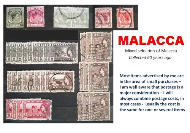 Malacca stamps collected 60 years ago