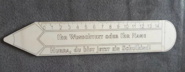 Lineal Holzlineal Kinderlineal Schullineal Wunschname Einschulung