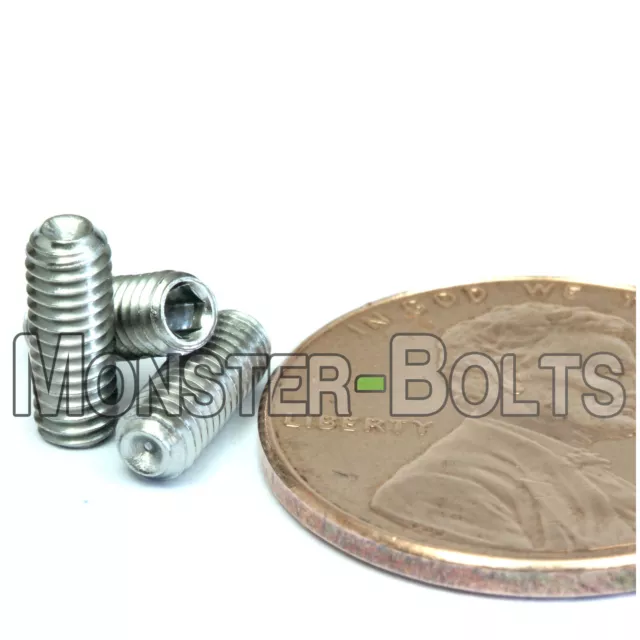 M3 Stainless Steel Set Screws with Cup Point, Socket (Allen key) Drive, DIN 916