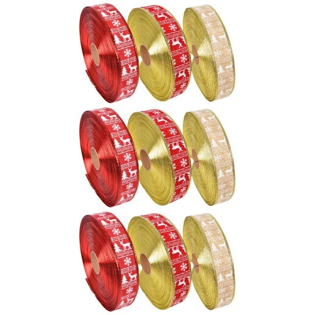 9 pcs Weihnachten Dekorative Band Urlaub Haar Bögen Band