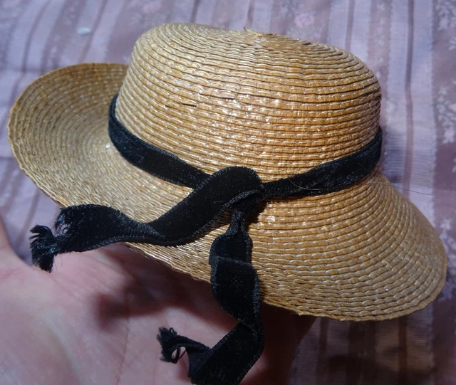 3382* chapeau ancien plumes pour poupée ancienne jumeau ?? à