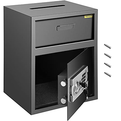 VEVOR Digital Depository Safe 1.7 Cubic Feet Made of Carbon Steel Electronic Two