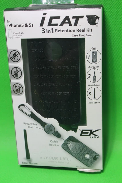 iPhone 5 5S case 3-N-1 Reel Kit I6 Black w/Clear Backplate