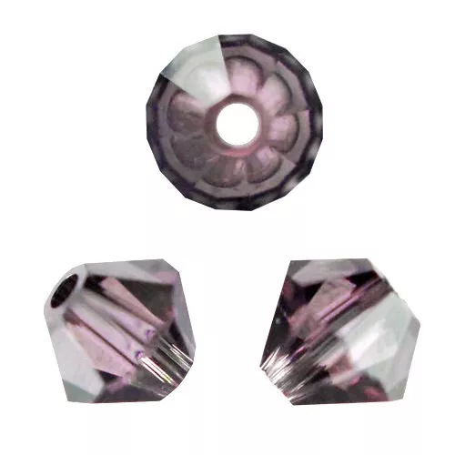 20 Perles Toupies 4mm Cristal Swarovski - VIOLET SATIN