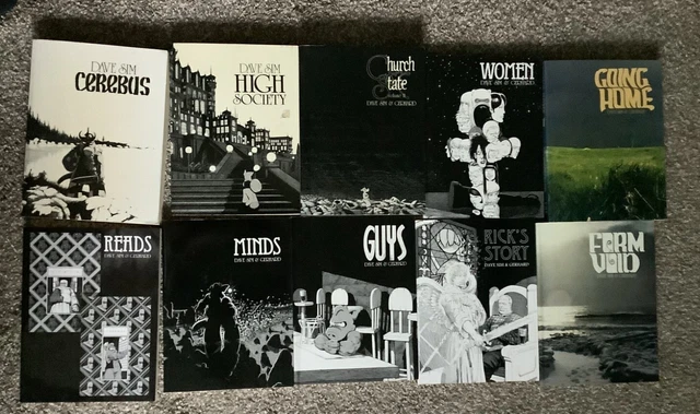 Cerebus the Aardvark TPB Lot, Dave Sim vol 1, 2, 4, 8 -14 (10 books total) 