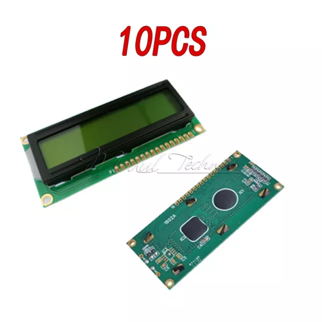 10PCS Yellow Backlight 16x2 1602 Character LCD Display Module HD44780 5V