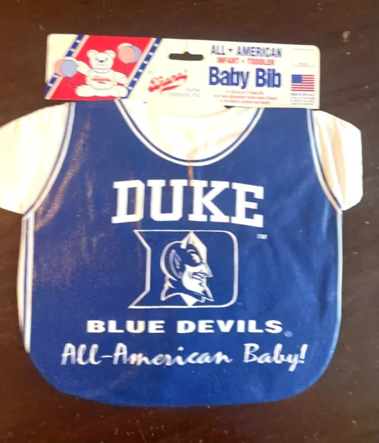 Adorable Ncaa Duke Blue Devils Basketball Jersey All American Baby Toddler Bib